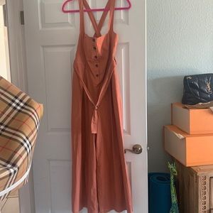 Burnt orange jumpsuit size large Astor label